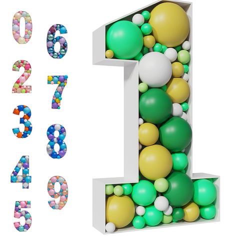 PRICES MAY VARY. MESMERIZING CELEBRATIONS: Crafted for perfection, our large mosaic numbers for balloons frame cut-out backdrop is the epitome of celebration, whether it's your birthday or anniversary. Shine like never before, as this balloon frame number becomes a canvas for your imagination. PRE-CUT KITS FOR INSTANT GLAM: Our mosaic balloon frame is designed for quick and hassle-free assembly. Just grab your glue gun, follow the easy instructions (included), and witness the magic unfold in you Mosaic Balloon, Alphabet Frames, 50 Balloons, Balloon Frame, Balloon Box, Mosaic Frame, Anniversary Decorations, Frame Light, Adult Birthday Party