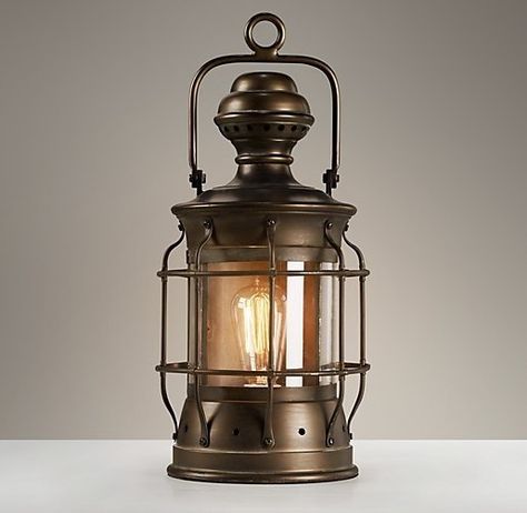 Electric Lantern Table Lamps - Ideas on Foter Luxury Nursery, Lantern Table Lamp, Restoration Hardware Baby, Old Lanterns, Antique Lanterns, Table Lighting, Vintage Industrial Decor, Rh Baby, Vintage Lanterns