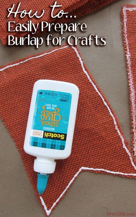 How to Easily Prepare Burlap for Crafts Easiest Burlap, Sewing Headbands, Burlap Door Hangers, Burlap Projects, Design Window, Window Seats, Burlap Curtains, Bay Windows, Burlap Crafts