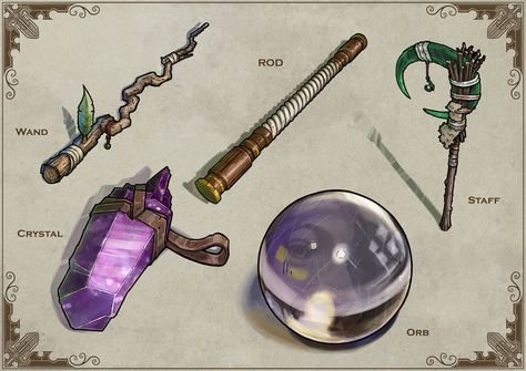 ArtStation - Item Cards: Arcane Focus, Michael Fitzhywel Arcane Focus Dnd, Arcane Focus, D D Items, Dnd Ideas, Dnd 5e Homebrew, Fantasy Props, Fantasy Map, Prop Design, Dungeon Master