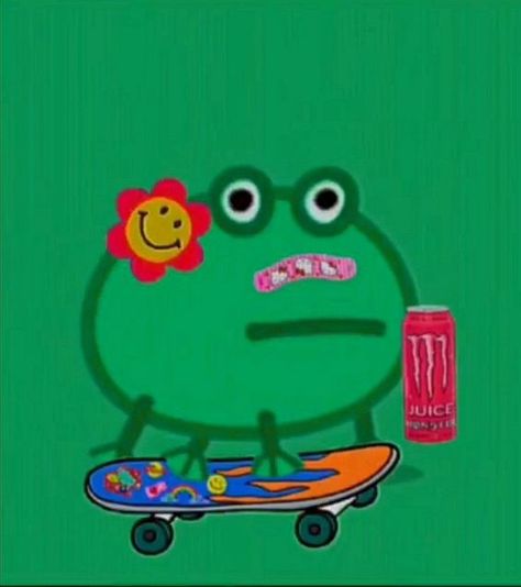 Frog Aesthetic, Aesthetic Frog, Wallpaper Cave, Art Cute, Cute Frogs, Frogs, Flamingo, Skateboard, Wallpapers