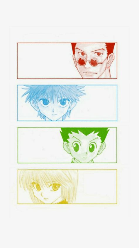 ｡*♡ tags: hxh wallpaper lockscreen aesthetic kurapika kurta leorio paradiknight killua zoldyck gon freecss Hunter Anime Wallpaper, Leorio Hxh, Hxh Wallpaper, Chibi Cartoon, Kurapika Kurta, Gon Freecss, Character Mascot, Lockscreen Aesthetic, Killua Zoldyck