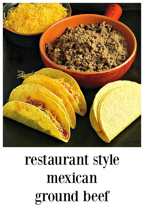 Mexican Restaurant Ground Beef, Authentic Tacos Ground Beef, Authentic Mexican Ground Beef, Nightly Meals, Taco Recipes Ground Beef, Coney Sauce, Mexican Ground Beef, Edible Bowl, Loose Meat Sandwiches