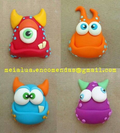 Model Magic Monsters, Polymer Clay Kids Projects, Clay Monsters Cute, Polymer Clay For Kids, Magic Clay Ideas, Model Magic Ideas, Clay Monster, Clay Monsters, Clay Crafts For Kids