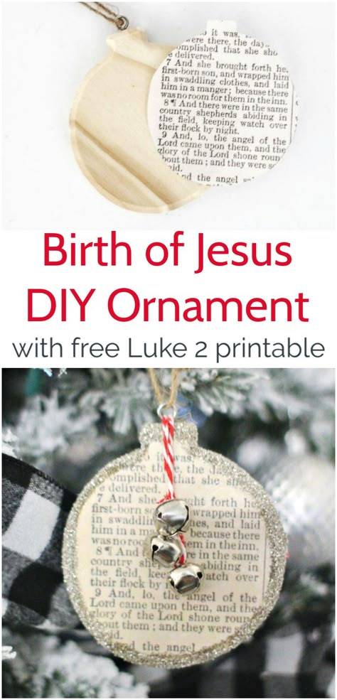 Christmas Church Crafts, Christian Christmas Crafts, Christmas Sunday School, Christ Christmas, The True Meaning Of Christmas, Birth Of Christ, Christ Centered Christmas, Christian Ornaments, Diy Christmas Ornament