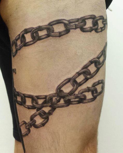 Chains Around Arm Tattoo, Chain Around Leg Tattoo, Chain Wrapped Around Arm Tattoo, Chain Forearm Tattoo, Chain Leg Tattoo, Chain Tattoo Thigh, Leg Chain Tattoo, Chain Band Tattoo, Chain Around Arm Tattoo