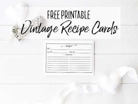 Free Printable Farmhouse Style Vintage Recipe Cards - Our Handcrafted Life Old School Writing, Vintage Recipe Cards, Farmhouse Recipes, Homemade Fruit Leather, Vintage Cards Handmade, Recipe Cards Printable Free, Diy Sharpie Mug, Recipe Book Templates, Recipe Cards Template