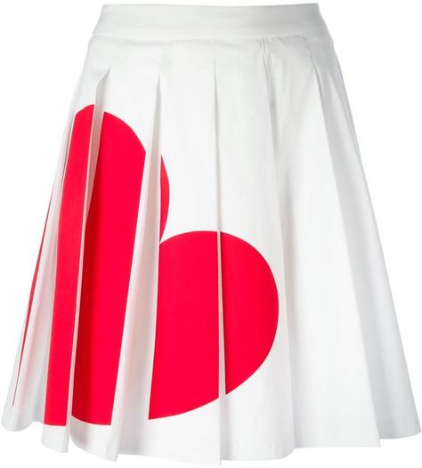 Kaato Higashikata, Kidcore Fashion, Heart Skirt, Simple Fall Outfits, Printed Pleated Skirt, Love Moschino, Stage Outfits, Kpop Outfits, Preppy Outfits