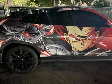 Anime Wrapped Cars, Anime Car Wrap, Bike Modification, Anime Cars, Slammed Cars, Camaro Car, Car Wraps, Car Vinyl, Car Wrap Design