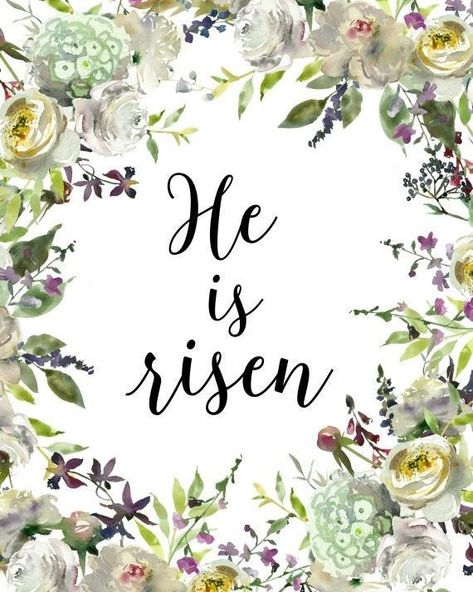 He Has Risen Easter, He Is Risen Easter, Easter Printable, He Has Risen, He Is Risen, Easter, Flowers, Clothes, Black