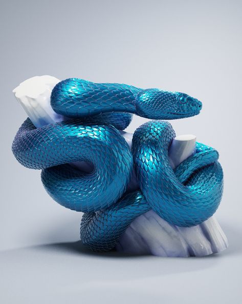 Blue Viper, Dragon Bird, Snake Dragon, Stl File Format, Blue Snake, Uv Mapping, 3d Printable, 3d Artist, Print Models