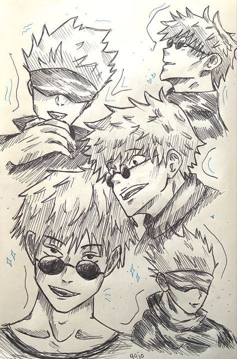 Jujutsu Kaisen Sketches Pencil, Jujutsu Kaisen Gojo Sketch, Japanese Anime Sketch, Gojo Line Art Drawing, Jujutsu Kaisen Art Drawing, Jjk Pencil Sketch, Gojo Pen Sketch, Jujitsu Kaisen Sketch, Chose Drawing Jjk