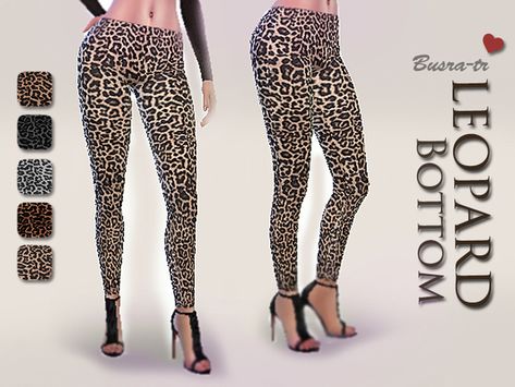 Leopard BottomX by busra-tr Alt Sims, Cheetah Pants, Leopard Print Jeans, Leopard Print Pants, Leopard Pants, Animal Print Leggings, Leopard Leggings, Sims4 Cc, Ts4 Cc