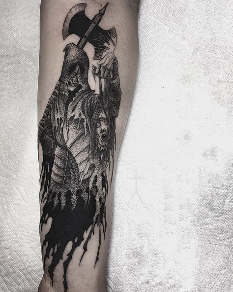 CHRISTOPHER JADE Executioner Tattoo, Occult Tattoos, Lil Sketches, Resident Evil Tattoo, Ma Tattoo, Occult Tattoo, Evil Tattoos, Sweet Tattoos, Black Ink Tattoos