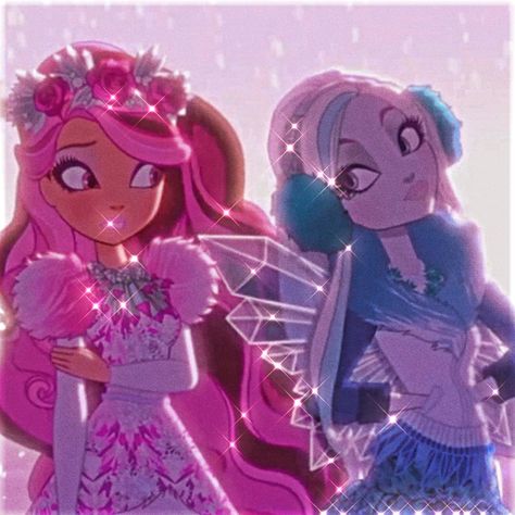 bribelle | faybelle thorn x briar beauty | fay x briar eah | faybelle thorn x briar beauty ship | Briar Beauty And Faybelle Thorn, Ever After High Faybelle X Briar, Faybelle Thorn X Briar Beauty, Eah Ships, Faybelle Thorn, Briar Beauty, Fictional Couples, Iconic Films, Fairy Tale Characters