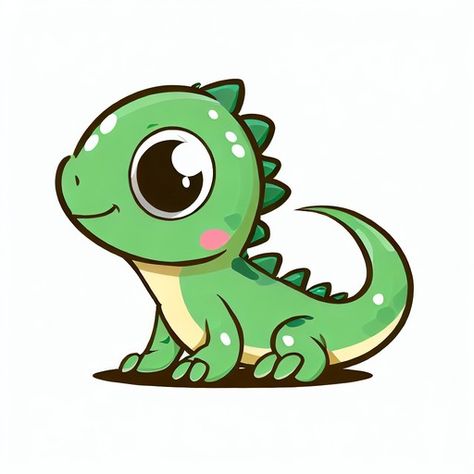 Cute lizard cartoon icon illustration Chibi Lizard, Cute Lizard Drawing, Iguana Cartoon, Iguana Drawing, Cute Lizards, Lizard Cartoon, Cartoon Lizard, Cute Animals Cartoon, Draw Chibi