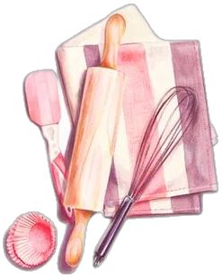 Food Truck Desserts, Pink Utensils, Baking Logo Design, Baking Logo, Cake Logo Design, Doodle Art Journals, Baking Utensils, Food Illustration Art, Vintage Baking