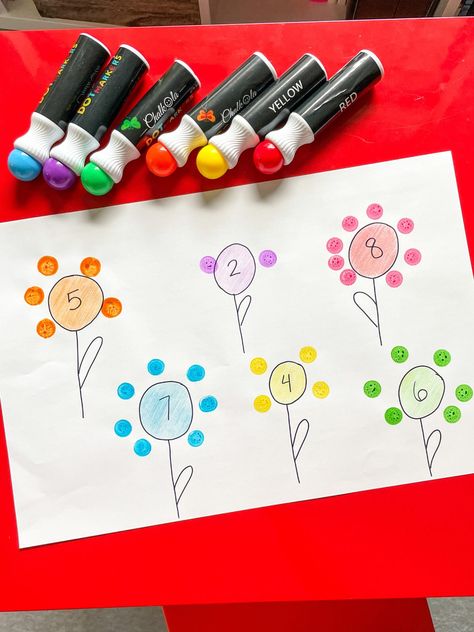 Spring Preschool Activities, Dot Marker Activities, Homeschool Preschool Activities, Preschool Planning, Spring Preschool, Toddler Arts And Crafts, Daycare Activities, Preschool Arts And Crafts, Preschool Art Activities