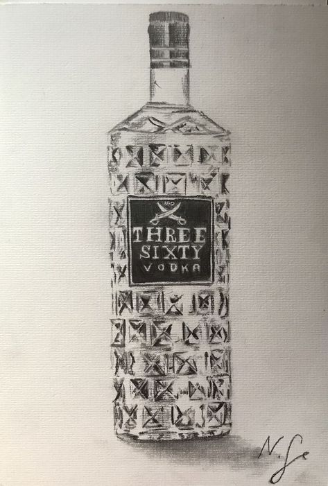 Vodka Drawing, Bottle Drawing, Drawing Pencil, Pencil Drawings, Vodka Bottle, Vodka, Pencil, Drinks, Drawings