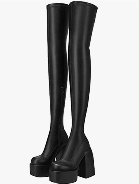 Wolf Boots, Thigh High Boots Outfit, Punk Motorcycle, Naked Wolfe, Women's Over The Knee Boots, High Boots Outfit, Boots Platform, Amazon Store