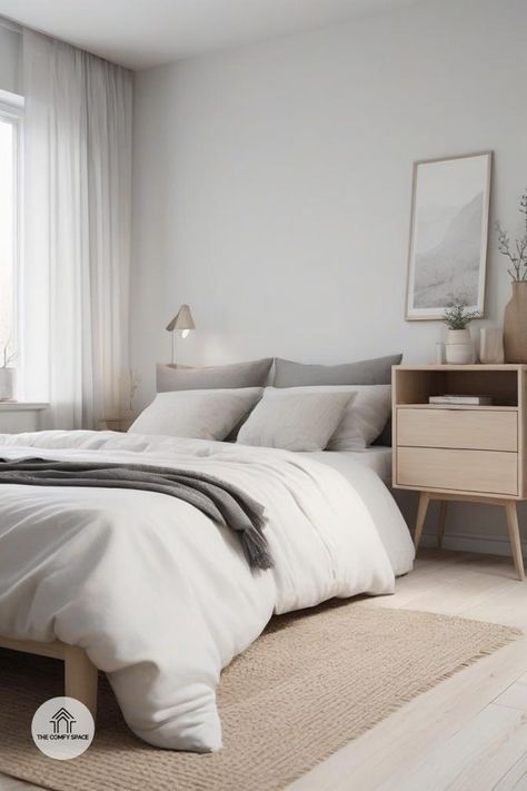 Want to escape to a tranquil space? Discover how Scandinavian design can transform your bedroom! With our essential tips on functionality and simplicity, you’ll learn to create a stylish retreat. Let’s explore color palettes and decor that bring peace to your everyday life. Join the Nordic dream today! #SereneSpaces #ScandinavianStyle #BedroomInspiration #HomeDecor #InteriorGoals#SereneSpaces Small Nordic Bedroom, Nordic Bedroom Scandinavian, Scandinavian Bedroom Nordic, Comfy Space, Bedroom Nordic, Bedroom Scandinavian, Nordic Bedroom, Apartment Goals, Scandinavian Bedroom