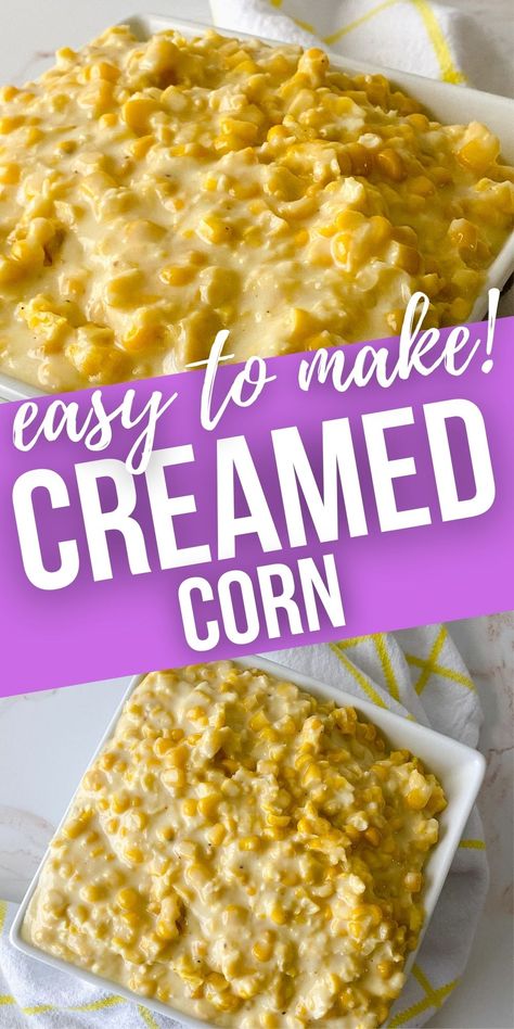 Cream Style corn made from scratch is a game changer. You will truly never eat it any other way again. It is so fast, easy and incredible. Creamer Corn Recipe, Diy Cream Corn, Cream Style Corn Recipe From Can, Diy Creamed Corn, Homemade Cream Style Corn, Cream Style Corn Recipe, Cream Corn Recipe, Birthday Sushi, Homemade Cream Corn