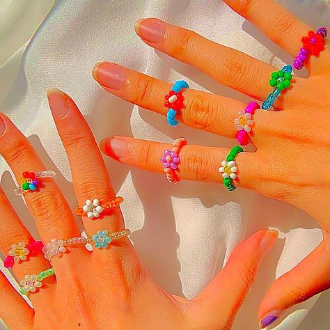 Kidcore Rings, Stella Core, 2021 Core, 2020 Indie, Indie Accessories, Indie Kid Style, Soft Indie, Summer Plan, Interesting Style