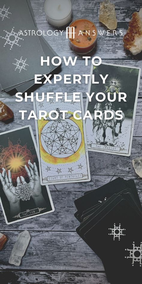 Tarot cards lay out on a wooden table. How To Shuffle A Tarot Deck, Tarot Card Shuffle, Tarot Shuffling Methods, Shuffling Tarot Cards, Tarot Shuffle, How To Shuffle Tarot Cards, Shuffle Tarot Cards, How To Shuffle Cards, Tarot Spreads Layout