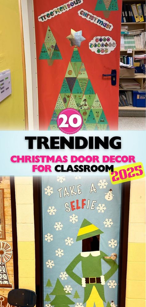 Discover easy and cute Christmas door decor ideas for classrooms. Brighten up your space with creative and festive decorations students will love. Classroom Door Contest Christmas, Christmas Prek Door Decorations, How To Decorate Your Door For Christmas, Easy Holiday Door Decorations For School, Christmas Door Decorations For Apartment, Classroom Holiday Door Decorating, Elementary Christmas Door Ideas, Easy Classroom Door Christmas Decoration, Easy Christmas Door Decorations School