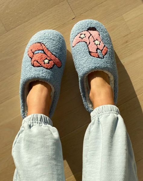 Cowboy Slippers, Jenna Palek, Girl Slippers, Competition Cheer, Dream Shoe, Pink Cowboy Boots, Rodeo Girls, Pink Cowboy Hat, Blue Slippers