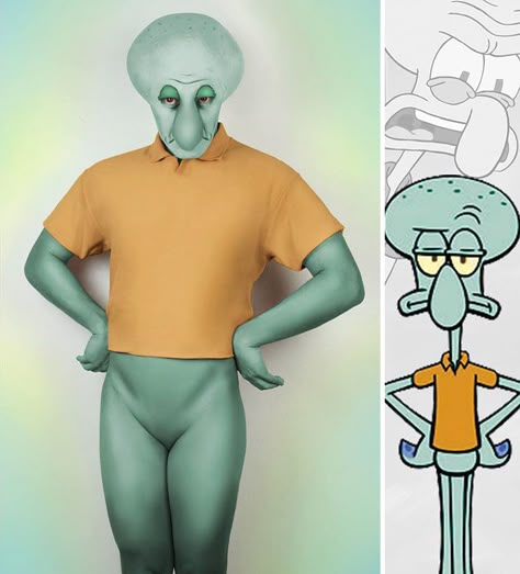 Squidward From Spongebob Squarepants Disney Halloween Diy, Spongebob Costume, Realistic Cartoons, Jessica Nigri, Disney Cosplay, Male Cosplay, Anime Costumes, Movie Costumes, Cute Cosplay