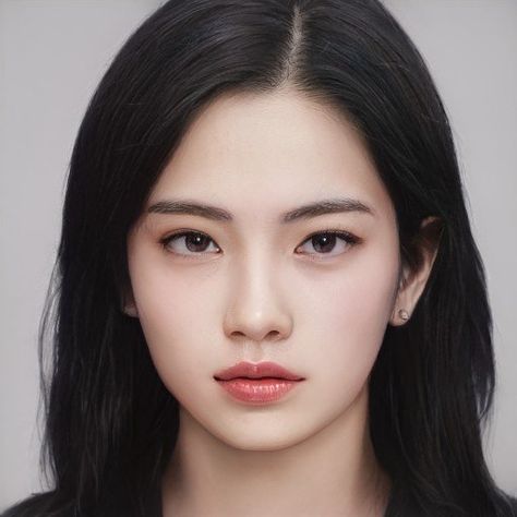 Artbreeder Japanese, Artbreeder Asian Girl, Artbreeder Asian, Dark Continent, Soft Makeup Looks, Korean Face, Japanese American, Face Characters, Soft Makeup