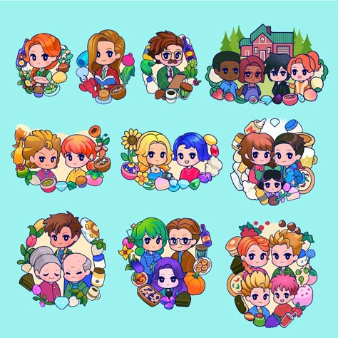 Freebie Stickers, Stardew Valley Layout, Stardew Valley Tips, Stardew Valley Farms, Stardew Valley Fanart, Fandom Crossover, Stardew Valley, Geek Out, Coping Mechanisms