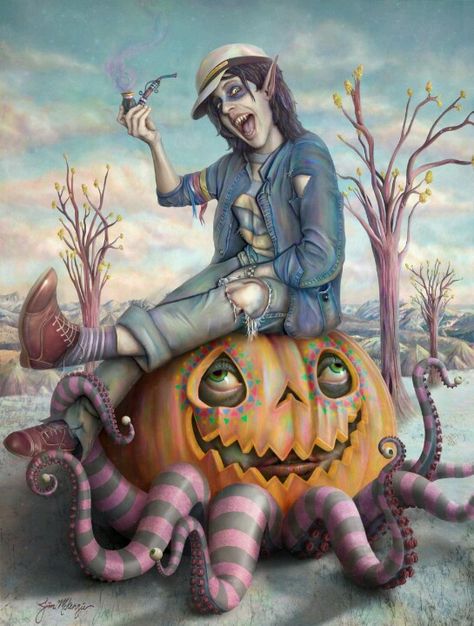 Jim Mckenzie Pumpkin Illustration, Halloween Artwork, Halloween Illustration, Lowbrow Art, Arte Inspo, Wow Art, Pop Surrealism, Pics Art, Surreal Art