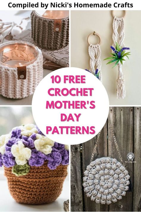 Show your mother how much you care this Mother's Day with a handmade gift! With twenty free crochet patterns, you can quickly create a beautiful and unique present that will leave your loved one feeling extra special. From soft scarves to cozy blankets and everything in between, these gorgeous crochet patterns offer you the perfect way to express your emotion and appreciation. With so many options, it's easy to find the perfect Mother's Day gift for your beloved mom. Crochet Laptop Sleeve, Crochet Teacher Gifts, Cozy Crochet, Celebrate Mom, Quick Crochet, Crochet Rose, Homemade Crafts, Unique Presents, Free Crochet Patterns