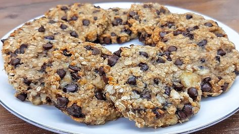 Cookies Banane, Sweet Bread, Cooking Show, Cakes And More, Biscotti, Chocolate Chip, Biscuits, Vegan Recipes, Oven