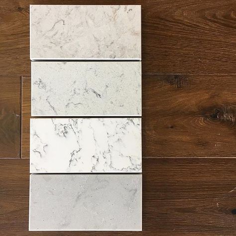 Eye spy some of our newest colors including White Attica and Georgian Bluffs! House and Earth show off Caesarstone samples in their showroom. Caesarstone White Attica, White Attica Caesarstone Kitchen, White Attica Quartz, Georgian Bluffs Caesarstone, Ceasarstone Countertops, Caesarstone Kitchen, Porcelain Countertops, Lake House Kitchen, Kitchen Surfaces