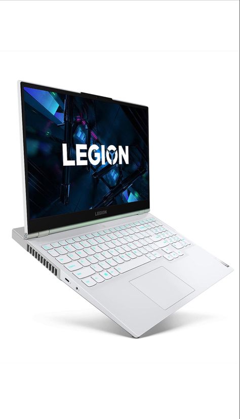 Lenovo Legion 5 is a 15-inch gaming laptop in Stingray White color. It is equipped with an Intel Core i7-11800H processor, NVIDIA GeForce RTX 3070 8GB graphics, 16GB RAM, and a 512GB SSD. Running on Windows 11 Home, it delivers a high-performance gaming experience with its WQHD display. Laptop Gaming Setup, Gaming Notebook, Laptop Design, Lenovo Legion, Desk Setups, Best Gaming Laptop, Laptop Windows, Map Wallpaper, Memes Status