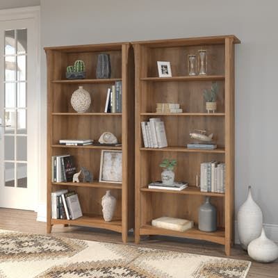 Buy Office Storage & Organization Online at Overstock | Our Best Home Office Furniture Deals Home Bookshelves, 5 Shelf Bookcase, Tall Bookcases, Open Bookcase, Shelf Bookcase, Large Shelves, Reclaimed Pine, Online Furniture Shopping, Bush Furniture