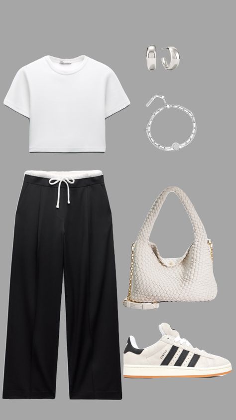 #zara #adidascampus #silverjewelry #outfitinspo Zara Outfit Summer, Fashion Inspiration Outfits, Fashion Staples, Zara Drip, Space Fashion, Outfit Zara, Fashionable Dresses, Zara Outfit, Trending Fashion Outfits