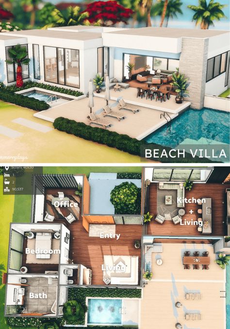 Sims 4 House Builds Floor Plans, Sims 4 Lake House Floor Plan, Sims 4 Houses Layout 1 Story, Sims 4 Houses Layout 15x20, House In Sims 4 Ideas, Sims 4 Vacation House Layout, House Floor Plan Sims 4, One Floor Sims House, Sims 4 Small Modern House Floor Plans