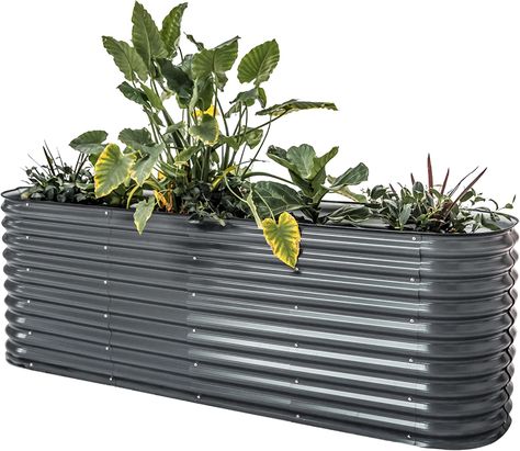 Metal Raised Flower Beds, Metal Vegetable Beds, Corrugated Metal Raised Garden Beds Planter Boxes, Raised Garden Beds Metal Trough, Raised Bed Metal, Modular Garden Beds, Tall Raised Garden Beds, Modular Raised Garden Beds, Outdoor Raised Garden Beds