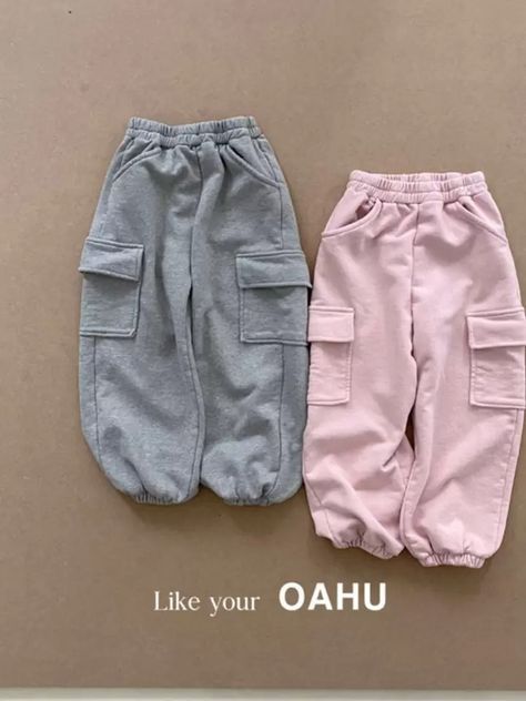 Cargo Jogger Pants, Unisex Clothes, Baby Fits, Korean Clothing, Baby Hair Clips, Korean Brands, Children Fashion, Carters Girl, Cargo Joggers