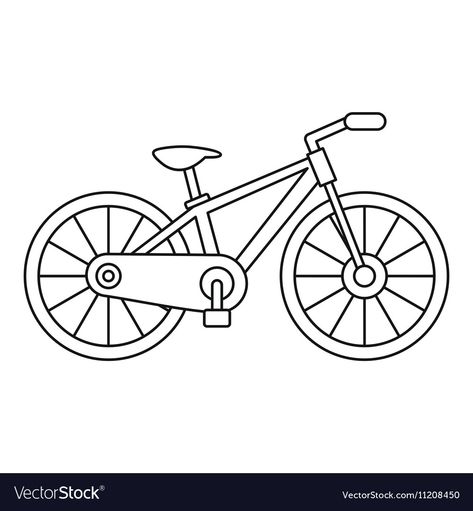 Bikecycle Drawing, Bicycle Sketch Simple, Bycicle Drawings Easy, Bicycle Illustration Simple, Cycle Drawing Sketch, Bicycle Drawing Simple, Cycle Drawing Easy, Bike Drawing Easy, Cycle Doodle