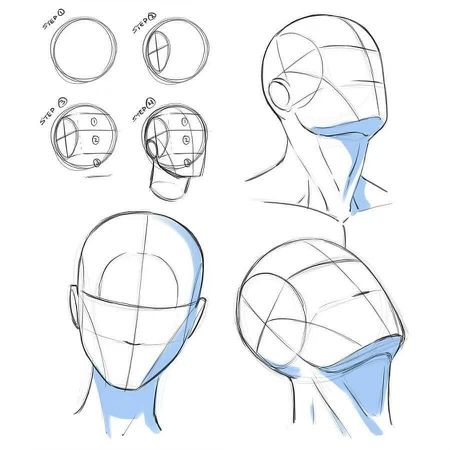 Tags Drawing, Loomis Method, 얼굴 드로잉, Drawing Tutorial Face, 얼굴 그리기, Human Anatomy Drawing, Human Figure Drawing, Manga Drawing Tutorials, Drawing Heads