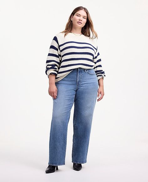 The Plus Perfect Vintage Wide-Leg Jean | Madewell Vintage Fans, Community Development, Wide Leg Pant, Madewell Jeans, Plus Size Womens Clothing, Jeans Women, Plus Size Clothing, Denim Women, Fair Trade