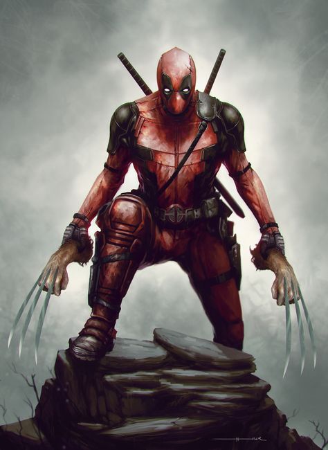 Nightcore Anime, Deadpool Fan Art, Marvel Wolverine, Deadpool Funny, Deadpool Art, Character Drawings, Deadpool Wallpaper, Shadow Of The Colossus, Dead Pool