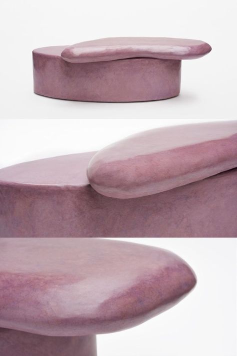 Tuomas Markunpoika: Contra Naturam Bench, 2018. Unique; Tadelakt Plaster, Steel | Gallery FUMI Summer Exhibition, 2022. Plaster Bench, Tadelakt Plaster, Bench