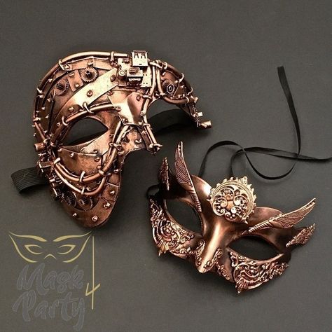 Steampunk Masks, Steampunk Wings, Masquerade Theme, Wings Black, Masquerade Wedding, Steampunk Mask, Steampunk Halloween, Mask For Men, Mask Ideas