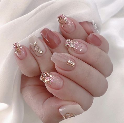 Nude Nail Designs, Beauty Nails Design, Simple Gel Nails, Work Nails, Casual Nails, Soft Nails, Nail Swag, Cat Kuku, Neutral Nails